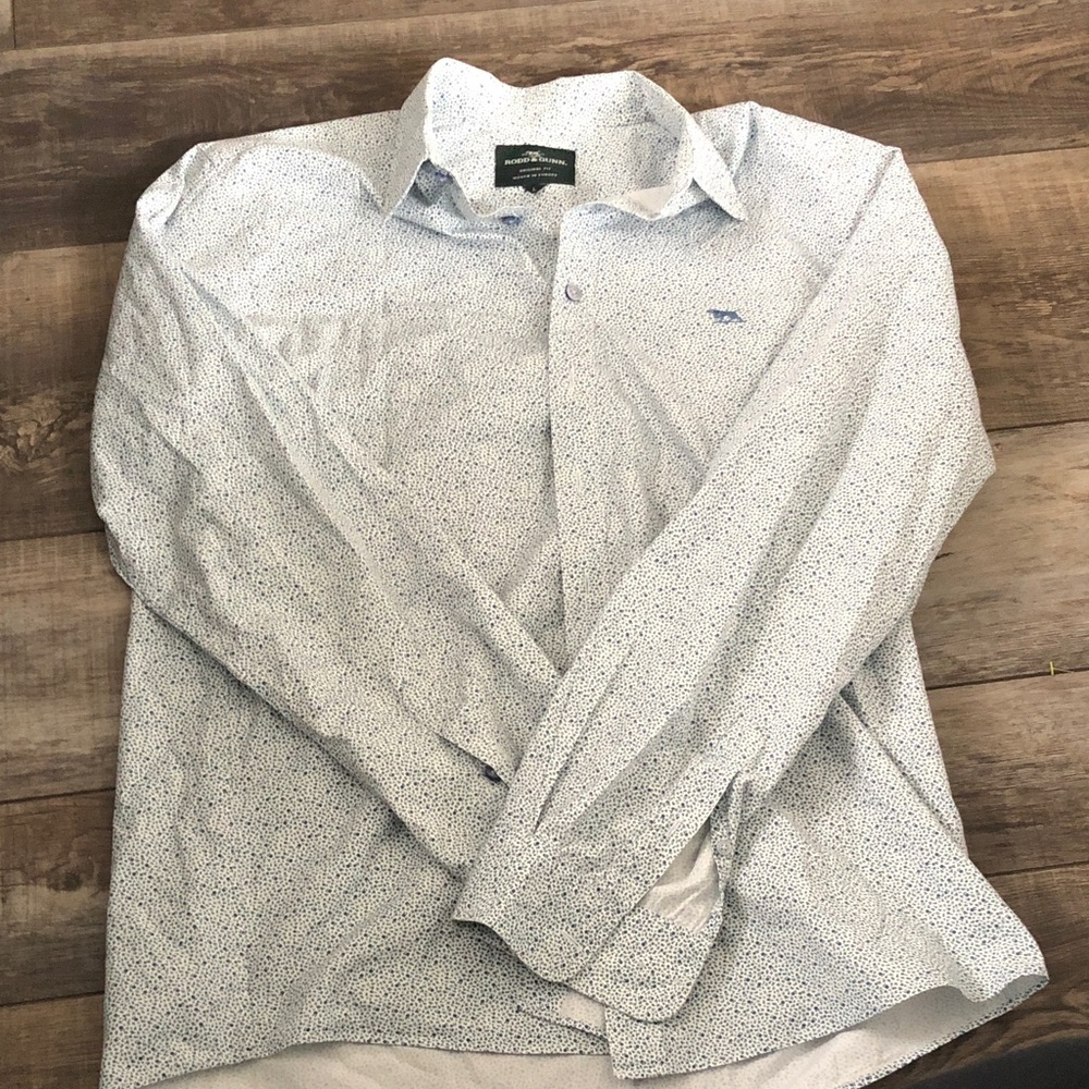 Rodd & Gunn White and Blue Patterned Shirt